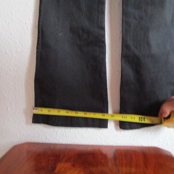 Kik girl black low rise street jeans Size 3, 29x28". Lace satin trim. 90s-2k. - Picture 4 of 15